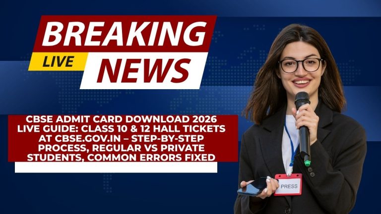 CBSE Admit Card Download 2026 LIVE Guide